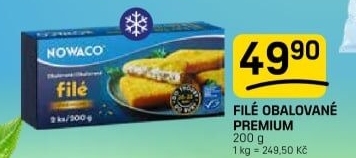 Rybí filé obalované mražené Premium Nowaco