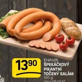 Salám špekáčkový pikantní točený Krahulík