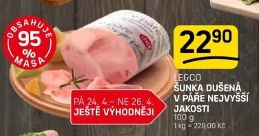 Šunka dušená nejvyšší jakosti LE&amp