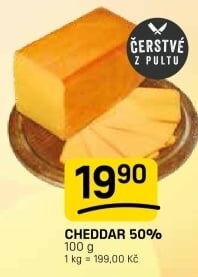Sýr Cheddar 50%