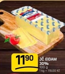 Sýr Eidam Jihočeský 30% Madeta