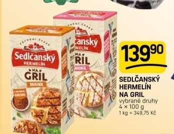 Sýr Hermelín na gril Sedlčanský