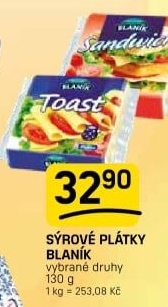 Sýr tavený toast Blaník