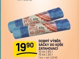 Zatahovací pytle na odpadky 60 l Dobrý Výběr