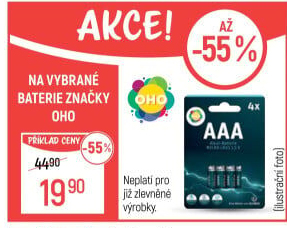 Baterie alkalické OHO