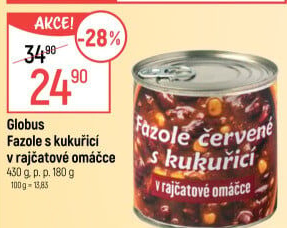 Fazole s kukuřicí a rajčatovou omáčkou Globus