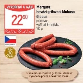 Klobása hovězí Merquez Globus