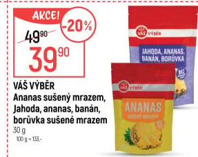 Mrazem sušené ovoce Váš Výběr