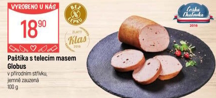 Paštika s telecím masem Globus