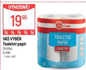 Toaletní papír 2vrstvý Váš Výběr