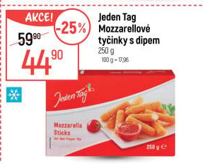 Tyčinky mozzarelové mražené Jeden Tag
