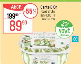 Zmrzlina ve vaničce Carte D'