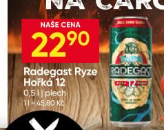Pivo světlý ležák 12° Ryze hořká Radegast