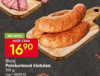 Pološunková klobása Bivoj