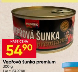 Šunka vepřová delikátní Veseko - konzerva