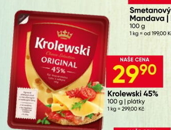 Sýr Krolewski 45% Milkpol