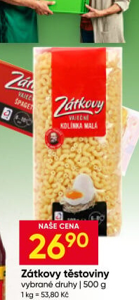 Těstoviny vaječné Zátkovy