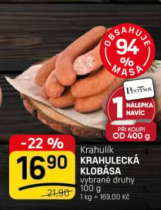 Krahulecká klobása Krahulík