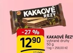 Oplatky kakaové řezy Sedita