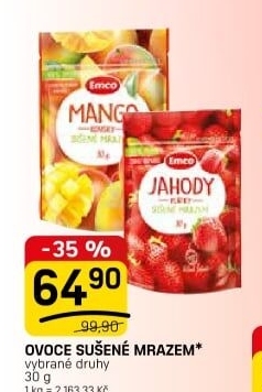 Ovoce sušené mrazem Emco