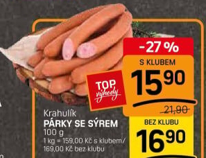 Párky se sýrem Krahulík