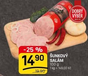 Salám šunkový Dobrý výběr