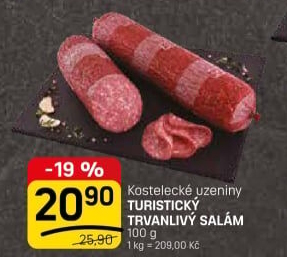 Salám turistický Kostelecké uzeniny