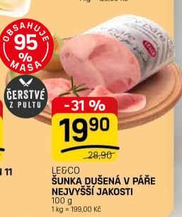 Šunka dušená nejvyšší jakosti LE&amp