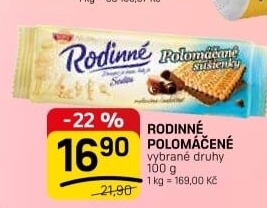 Sušenky Rodinné polomáčené Sedita