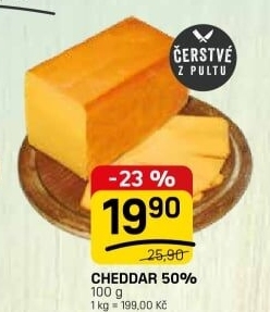 Sýr Cheddar 50%
