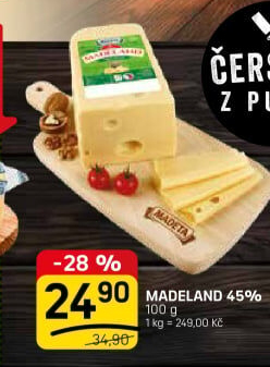 Sýr Madeland 45% Madeta