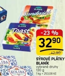 Sýr tavený toast Blaník