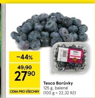 Borůvky Tesco