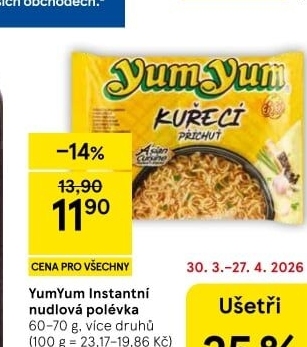 Instantní polévka YumYum