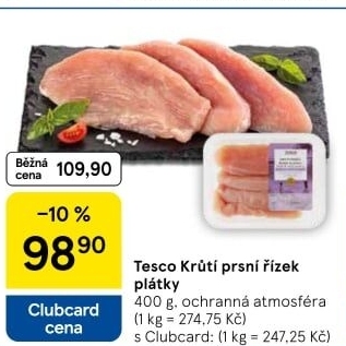 Krůtí prsní řízky Tesco
