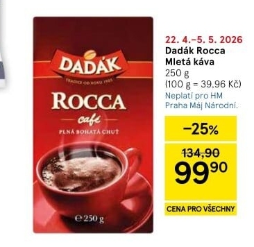 Mletá káva Rocca cafe Dadák