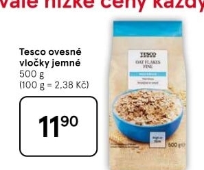 Ovesné vločky Tesco