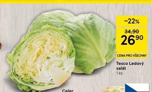 Salát ledový Tesco