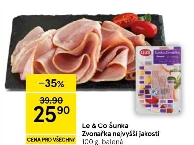 Šunka Zvonařka nejvyšší jakosti LE&amp