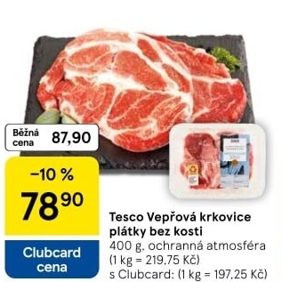 Vepřová krkovice bez kosti Tesco