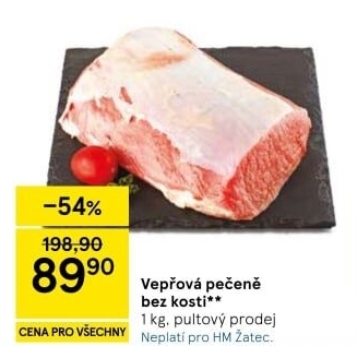 Vepřová pečeně bez kosti