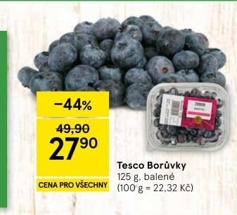 Borůvky Tesco
