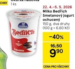 Jogurt Bedřich smetanový ochucený Milko