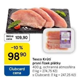Krůtí prsní řízky Tesco
