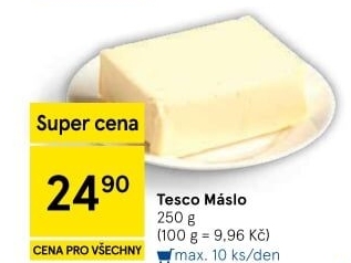 Máslo Tesco