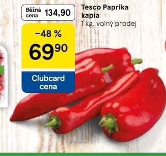 Paprika červená kapie Tesco