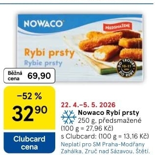 Rybí prsty předsmažené mražené Nowaco