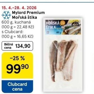 Štika mořská kuchaná mražená Premium Mylord