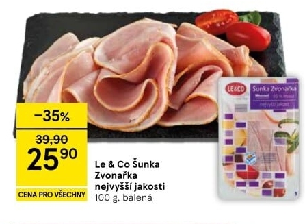 Šunka Zvonařka nejvyšší jakosti LE&amp