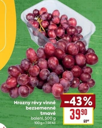 Hrozny tmavé bezsemenné